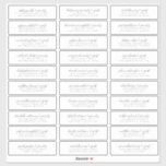 Wedding Guest Names Address Modern Simple Chic<br><div class="desc">Composed of simple sans serif and modern serif typography. These elements are simple,  elegant,  and modern. This has 30 stickers. 
 
 This is designed by White Paper Birch Co. exclusive for Zazzle.
 
 Available here:
 http://www.zazzle.com/store/whitepaperbirch</div>