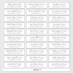 Wedding Guest Names Address Modern Simple Chic<br><div class="desc">Composed of simple sans serif and modern serif typography. These elements are simple,  elegant,  and modern. This has 30 stickers. 
 
 This is designed by White Paper Birch Co. exclusive for Zazzle.
 
 Available here:
 http://www.zazzle.com/store/whitepaperbirch</div>