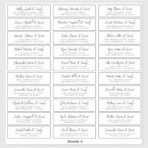 Wedding Guest Names Address Modern Simple Chic