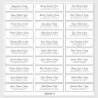 Wedding Guest Names Address Modern Simple Chic