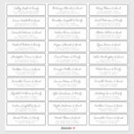 Wedding Guest Names Address Simple Modern Chic<br><div class="desc">Composed of simple sans serif and modern serif typography. These elements are simple,  elegant,  and modern. This has 30 stickers. 
 
 This is designed by White Paper Birch Co. exclusive for Zazzle.
 
 Available here:
 http://www.zazzle.com/store/whitepaperbirch</div>
