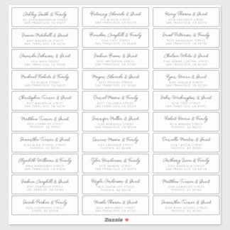 Wedding Guest Names Address Simple Modern Chic
