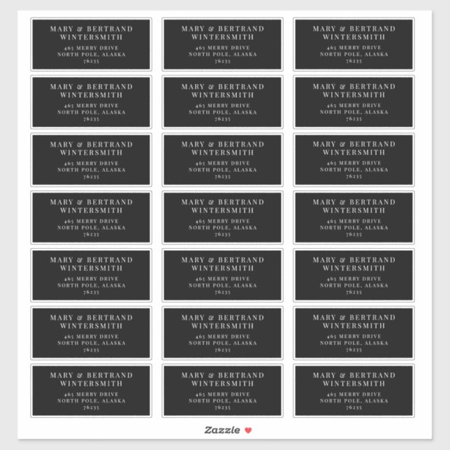 Wedding Guest Pre-addressed Labels Minimalist J102 (Sheet)