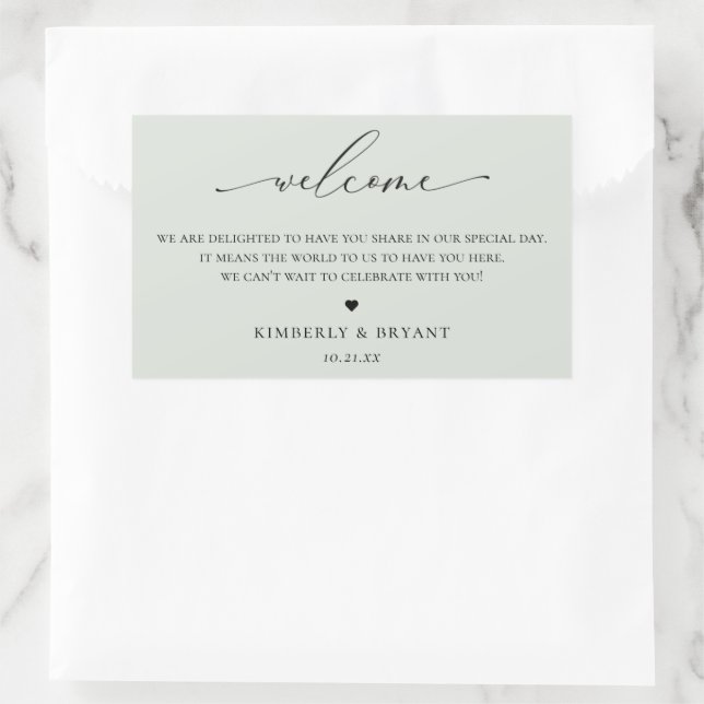 Wedding Guest Welcome Bag Label (Bag)