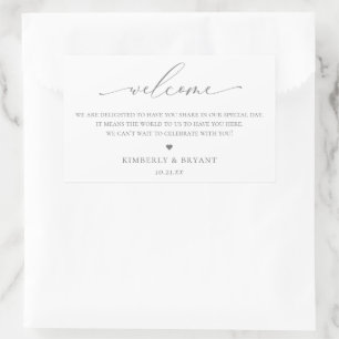 Wedding Guest Welcome Bag Label