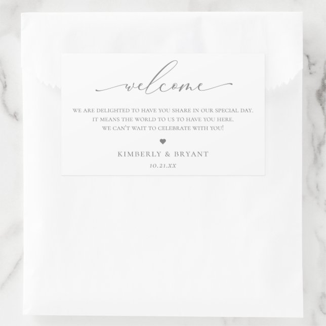 Wedding Guest Welcome Bag Label (Bag)