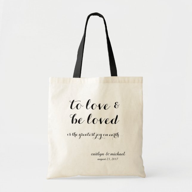 Wedding Guest Welcome/Favour Tote Bags (Front)