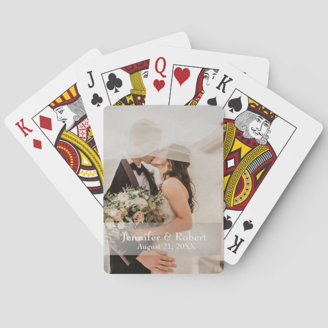 Wedding Guestbook Alternative, Wedding playing Playing Cards (Back)