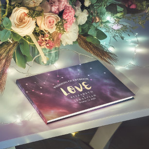 Wedding Guestbook Galaxy Star Nebula Constellation