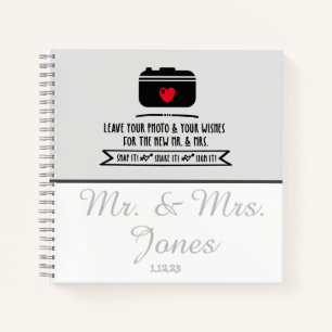 Wedding guestbook instant picture and wishes notebook