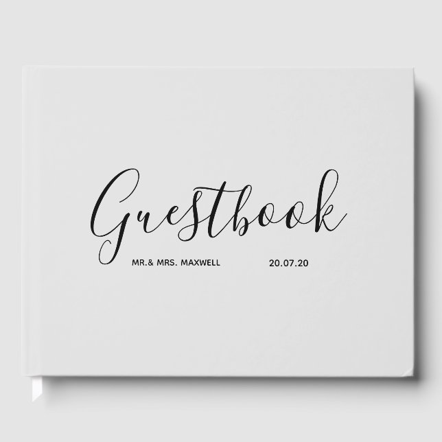 Wedding Guestbook | Modern Classic Simple Chic (Front)