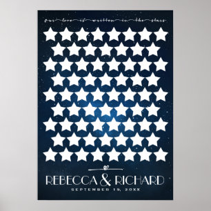 Wedding Guestbook   Our Love/Stars Poster