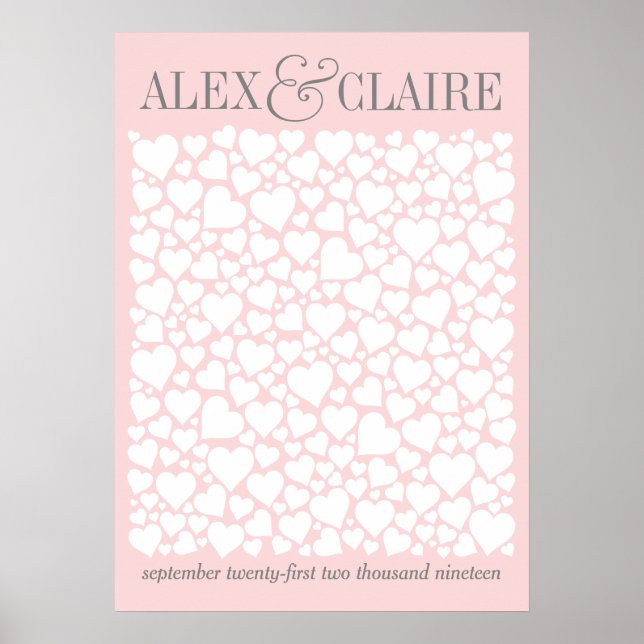 Wedding Guestbook Poster - CHOOSE YOUR COLOR 20x28 (Front)