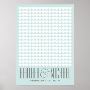 Wedding Guestbook Poster - CHOOSE YOUR COLOR 20x28