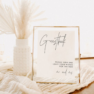 Wedding Guestbook Sign   Modern Minimalist Wedding