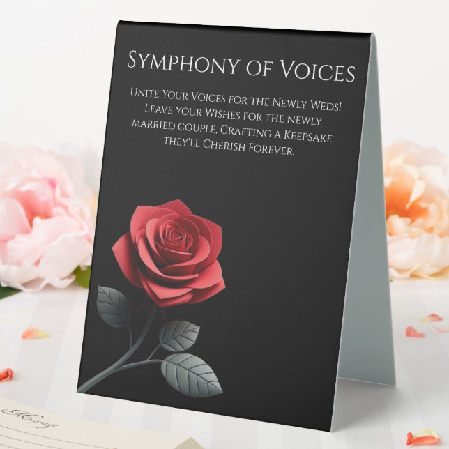 Wedding Guestbook Sign-Single Red Rose- (In SItu (Wedding))