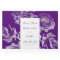 Wedding Guestbook Simple Floral Silver Purple