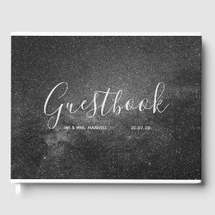 Wedding Guestbook   Space Stars Eternity Chic