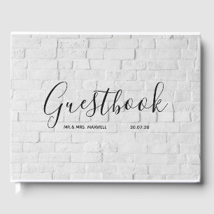 Wedding Guestbook   White Brick
