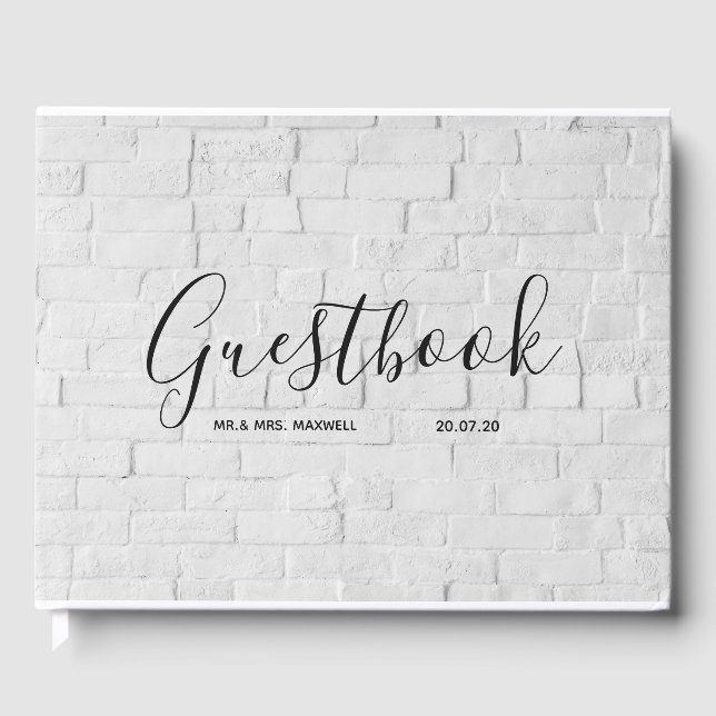 Wedding Guestbook | White Brick (Front)