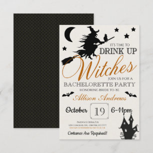 Wedding Halloween Bachelorette Invite