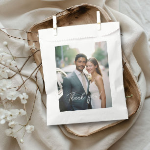 Wedding Handwritten Thank you 1 Photo Favour Bags