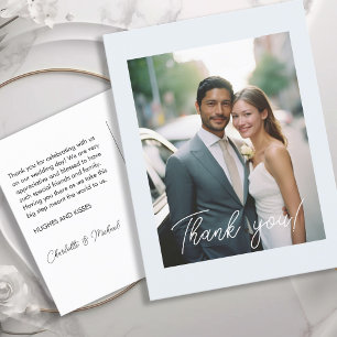 Wedding Handwritten Thank you 1 Photo Postcard