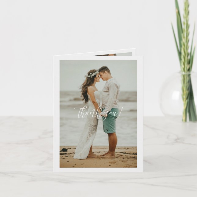 Wedding Handwritten Thank you 3 Photos (Front)