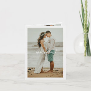 Wedding Handwritten Thank you 3 Photos Card