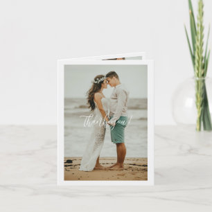 Wedding Handwritten Thank you 3 Photos Card