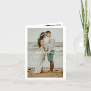Wedding Handwritten Thank you 3 Photos Card