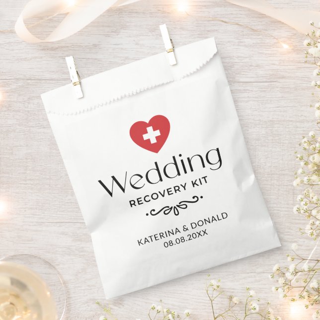 Wedding Hangover Recovery Kit Favour Bags (Clipped)