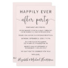 Wedding Happily Ever After Party Pink Invitation