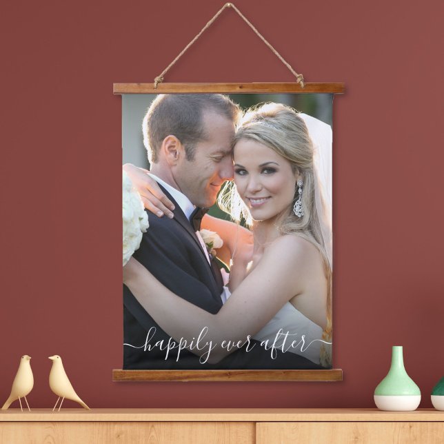 Wedding Happily Ever After Photo Hanging Tapestry (Creator Uploaded)