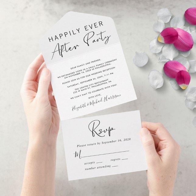 Wedding Happily Ever After Reception All In One Invitation (Creator Uploaded)