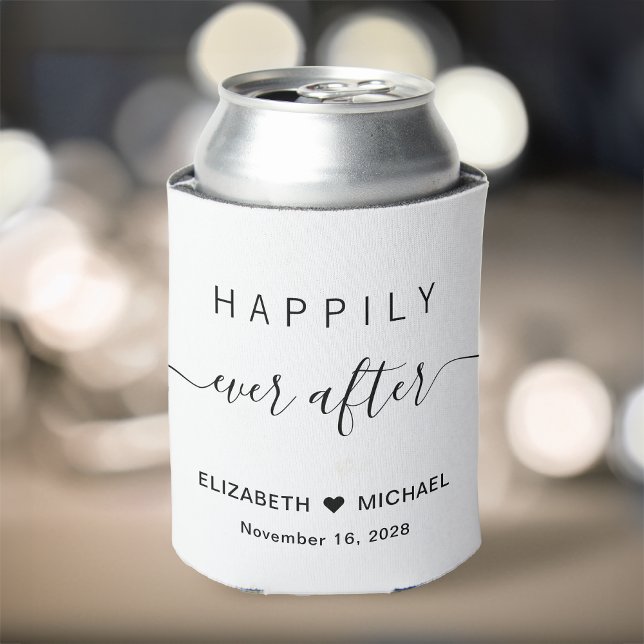 Wedding Happily Ever After White Can Cooler (Creator Uploaded)