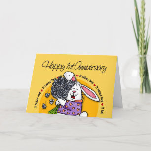 Wedding - Happy 1st Anniversary Card
