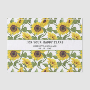 Wedding Happy Tears Sunflower Tissue Paper