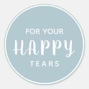 Wedding Happy Tiers   Tissue Box Classic Round Sticker