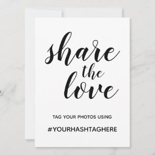 Wedding Hashtag Sign Invitation
