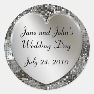 Wedding Heart And Sequins Stickers