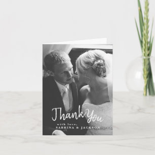 Wedding Heart Photo    Thank You Card