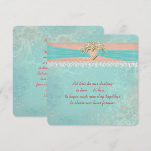 Wedding Heart Ribbon Invitation