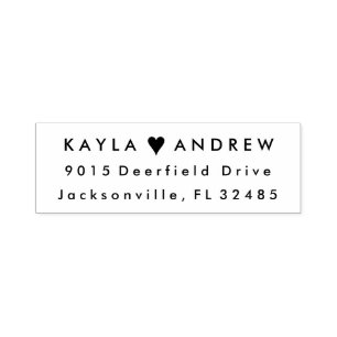 Wedding Heart Rubber Stamp for RSVPs Thank Yous