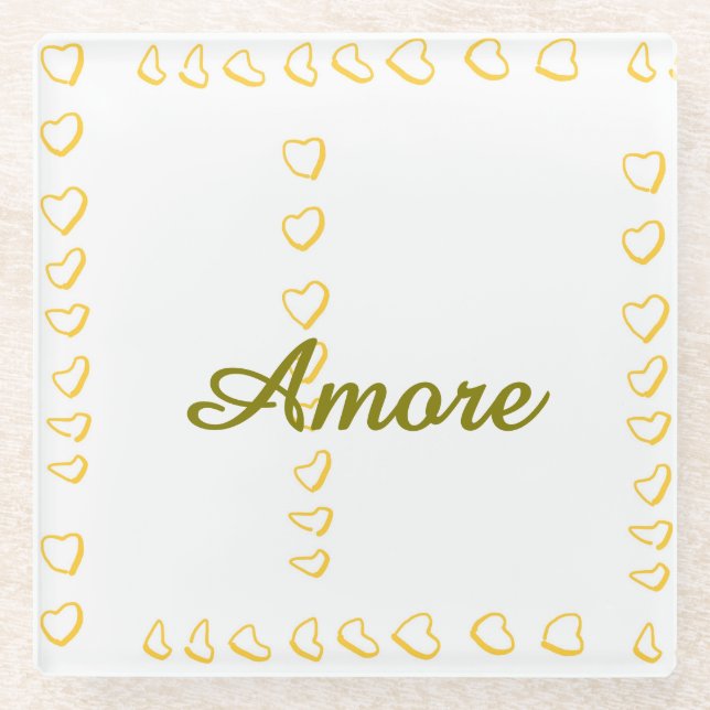 Wedding Heart Scroll Coaster (Front)