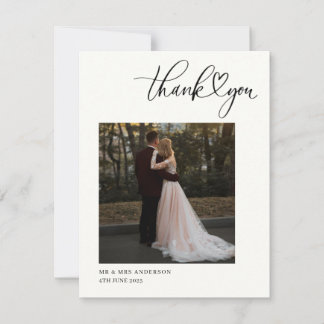 Wedding Heart Thank You Card Script Writing