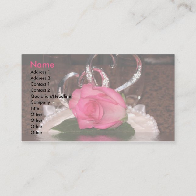 Wedding Hearts Business Card (Front)