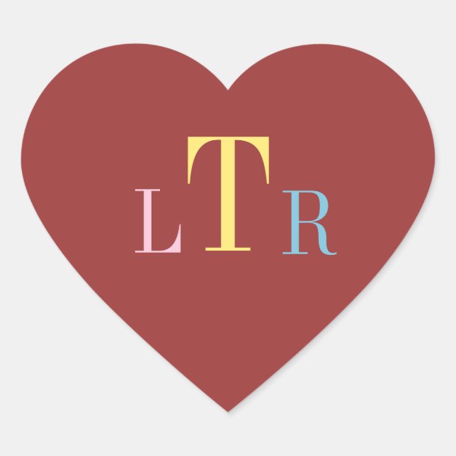 Wedding Hearts Custom Monogram Envelope Seal Stick (Front)