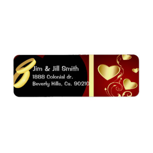 Wedding Hearts Golden Rings Set