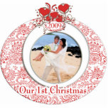 Wedding Hearts Ornament Our 1st Christmas Photo Sculpture Decoration<br><div class="desc">See more Christmas Designs by Sandra  


 








 


See more Christmas Designs by Sandra</div>